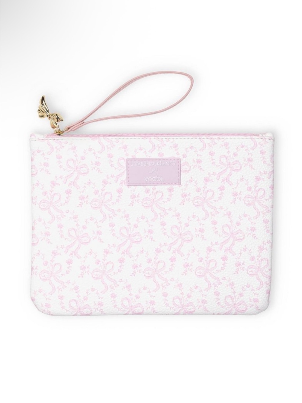 LoveShackFancy x Target - Yoobi Coquette Bow Flat Zip Pencil Case with Strap